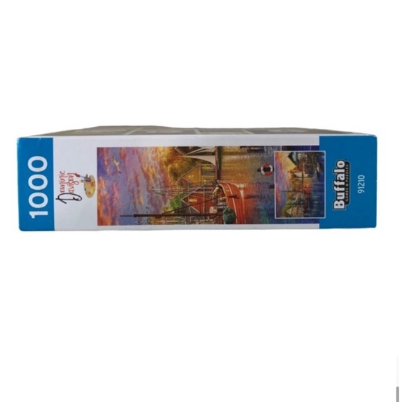 RESERVED BUFFALO Jigsaw Puzzle Dusk at the Harbor 1000 Piece Dominic Davison - Picture 6 of 12